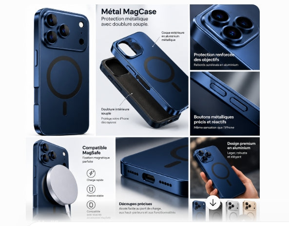 coque aluminium pour téléphone KELYVER PARIS